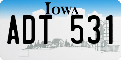 IA license plate ADT531