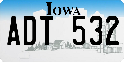 IA license plate ADT532