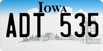 IA license plate ADT535