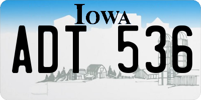 IA license plate ADT536