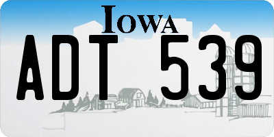 IA license plate ADT539