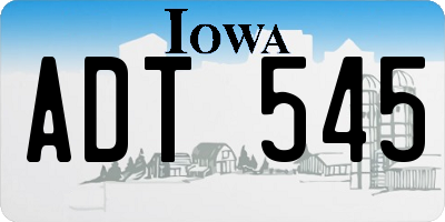 IA license plate ADT545