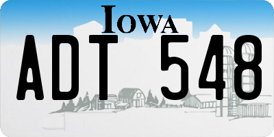 IA license plate ADT548