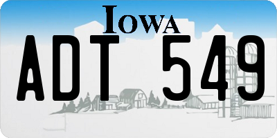 IA license plate ADT549