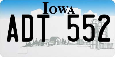 IA license plate ADT552