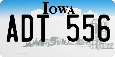 IA license plate ADT556