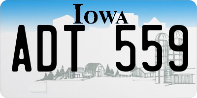 IA license plate ADT559