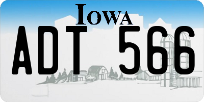 IA license plate ADT566