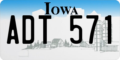 IA license plate ADT571