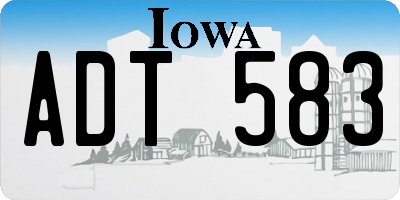 IA license plate ADT583