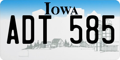 IA license plate ADT585