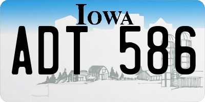 IA license plate ADT586