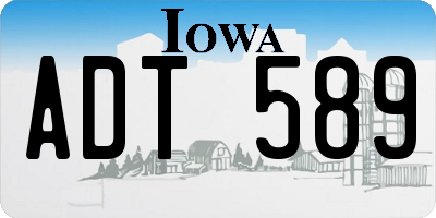 IA license plate ADT589