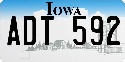 IA license plate ADT592