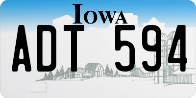 IA license plate ADT594