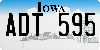 IA license plate ADT595