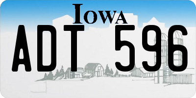 IA license plate ADT596