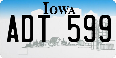 IA license plate ADT599