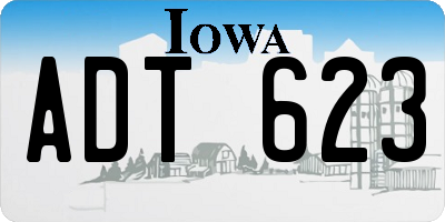 IA license plate ADT623