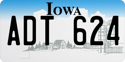 IA license plate ADT624