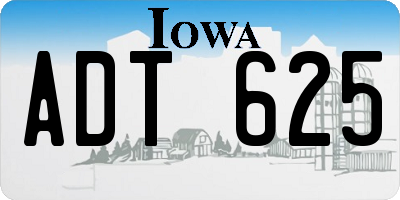 IA license plate ADT625