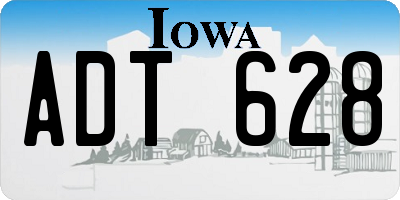 IA license plate ADT628