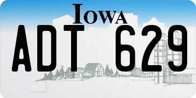 IA license plate ADT629