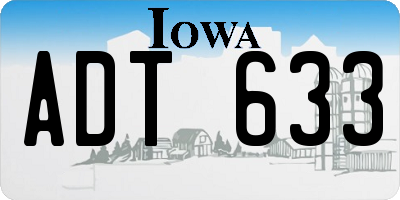 IA license plate ADT633