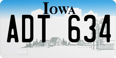 IA license plate ADT634