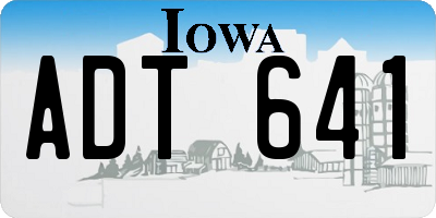 IA license plate ADT641