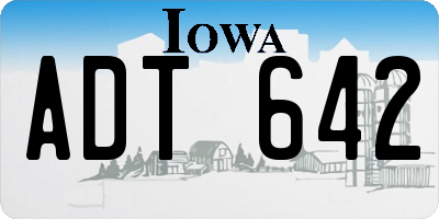 IA license plate ADT642