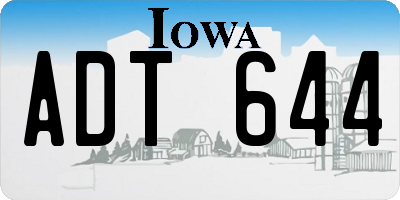 IA license plate ADT644