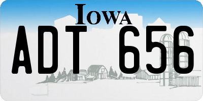 IA license plate ADT656