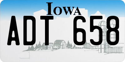 IA license plate ADT658