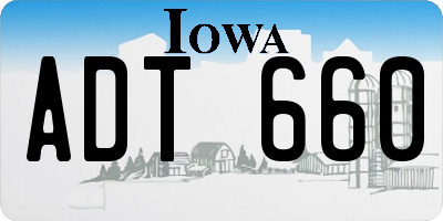 IA license plate ADT660