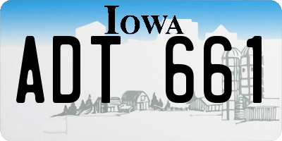 IA license plate ADT661