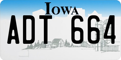 IA license plate ADT664