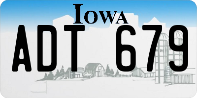 IA license plate ADT679