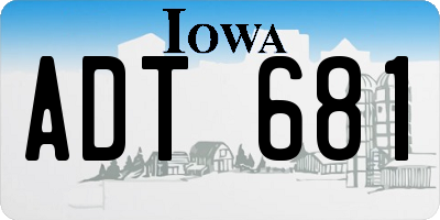 IA license plate ADT681