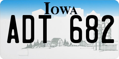 IA license plate ADT682