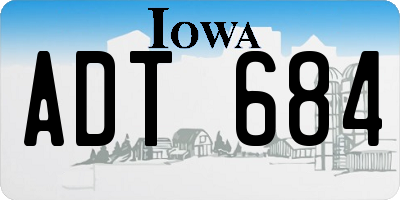 IA license plate ADT684