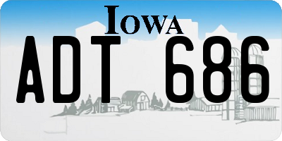 IA license plate ADT686