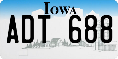 IA license plate ADT688