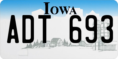 IA license plate ADT693