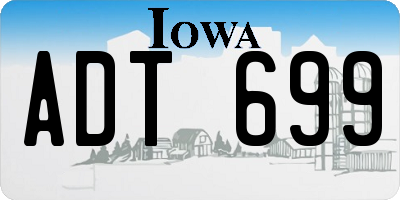 IA license plate ADT699