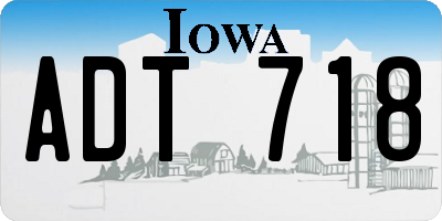 IA license plate ADT718