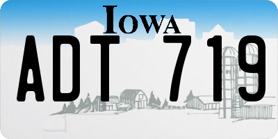 IA license plate ADT719