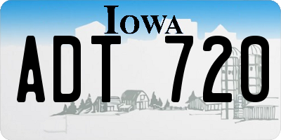 IA license plate ADT720