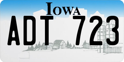 IA license plate ADT723