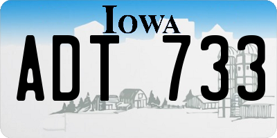 IA license plate ADT733